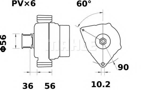 MAHLE ORIGINAL MG 574 Alternator